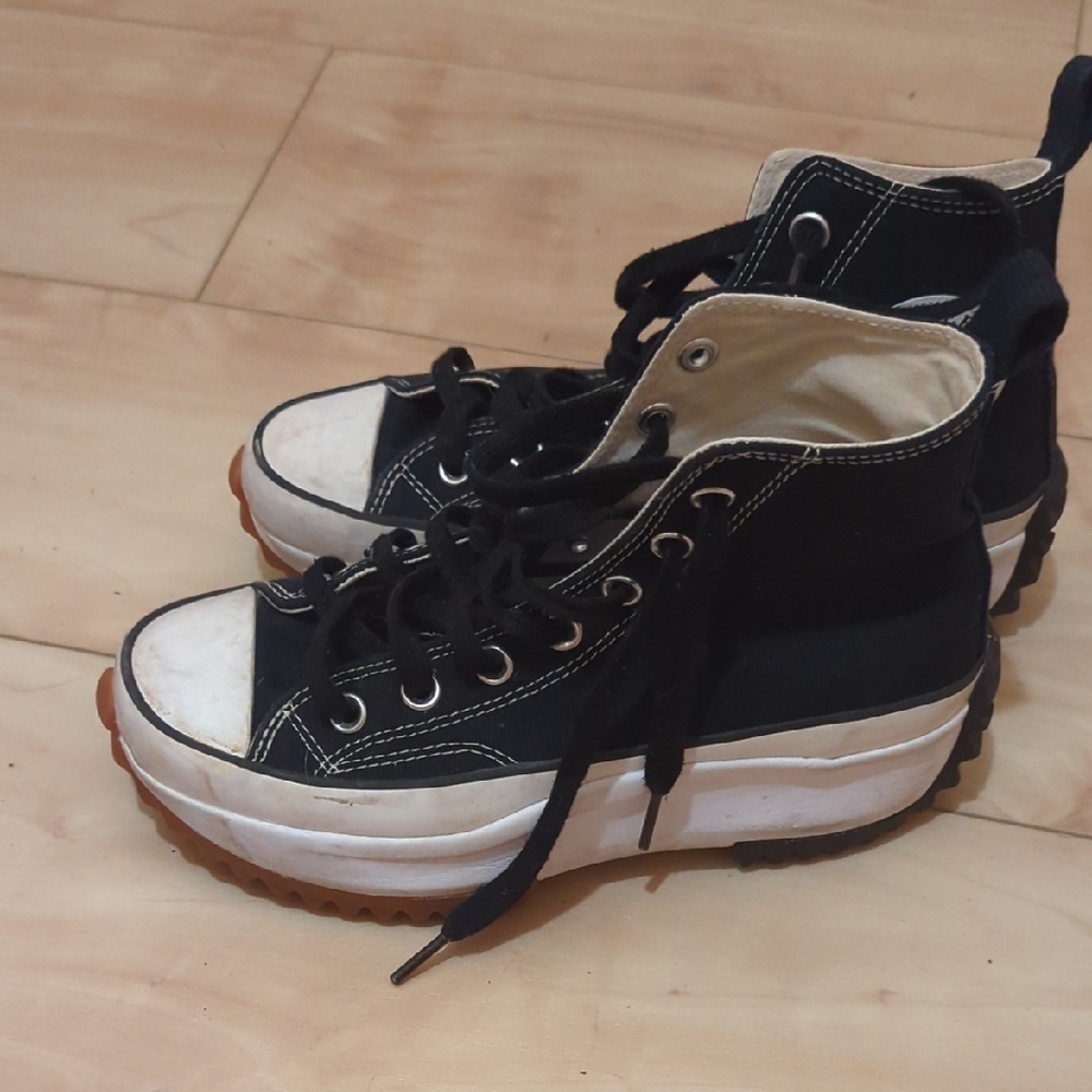 Converse Black and White High-Top Sneakers